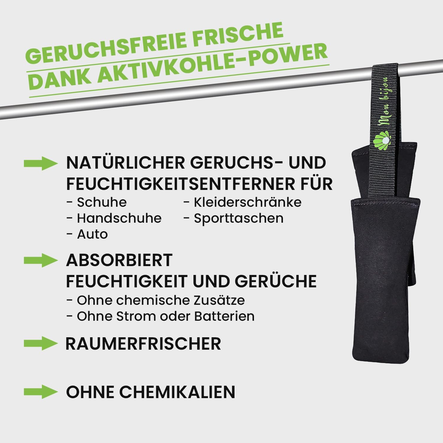 Bambus Aktivkohle natürlicher Deodorizer Geruchsentferner